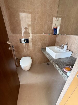 Bathroom in 3 BHK Apartment at Lashkaria Indrasukh, Andheri West – for Rent