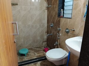 Bathroom in 3 BHK Apartment at Thane West – for Rent
