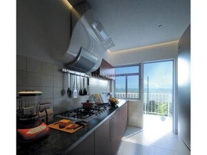 Kitchen in 2 BHK Apartment at Siddha Eden Lakeville, Bonhooghly On Bt Road – for Sale