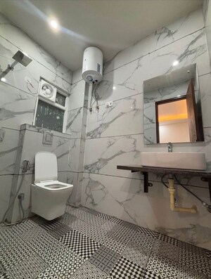 Bathroom in 2 BHK Builder Floor at Chattarpur – for Rent