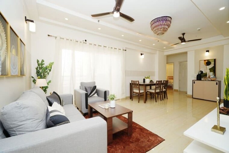 Living Room, purvanchal-royal-city 3.5 Bedroom 1957 Sq.Ft. Apartment In Chi V Greater Noida Greater Noida 10597150