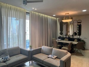 Living Room in 4 BHK Apartment at One Hiranandani Park, Ghodbunder Road – for Rent
