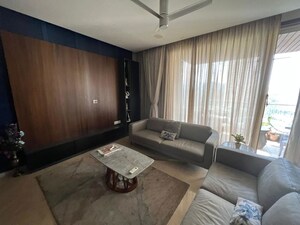 Living Room in 4 BHK Apartment at One Hiranandani Park, Ghodbunder Road – for Rent