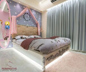 Bedroom in 2 BHK Apartment at Lodha Amara, Kolshet Road – for Rent