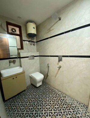 Bathroom in 3 BHK Apartment at Chattarpur – for Rent