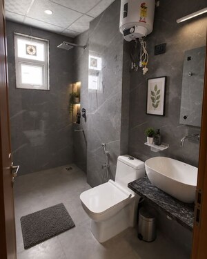 Bathroom in 1 RK Builder Floor at Jharsa – for Rent