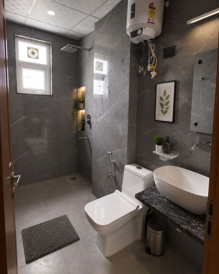 Bathroom, jharsa 1 RK 450 Sq.Ft. Builder Floor In Jharsa Gurgaon 10597761