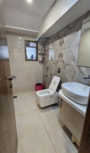 Bathroom in 2 BHK Apartment at Hiranandani Powai Park, Powai – for Rent