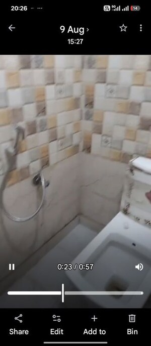 Bathroom in 1 RK Independent House at RWA Apartments Sector 12, Sector 12 – for Rent