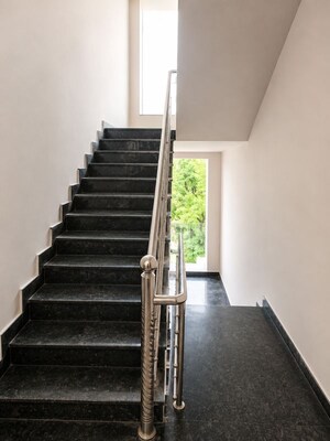 Staircase in 3 BHK Apartment at Gee Cee Enclave, The Mall Avenue – for Sale