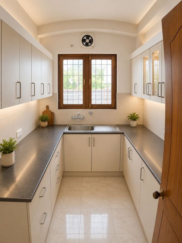 Kitchen, gee-cee-enclave 3 Bedroom 2445 Sq.Ft. Apartment In The Mall Avenue Lucknow 10580495