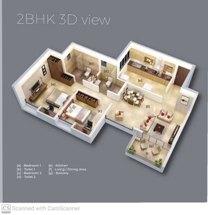 Floor Plan in 4 BHK Apartment at Kumar Princetown, Undri – for Sale