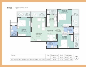 Floor Plan in 2 BHK Apartment at Kakkad Kailash Kutir, Wanwadi – for Sale
