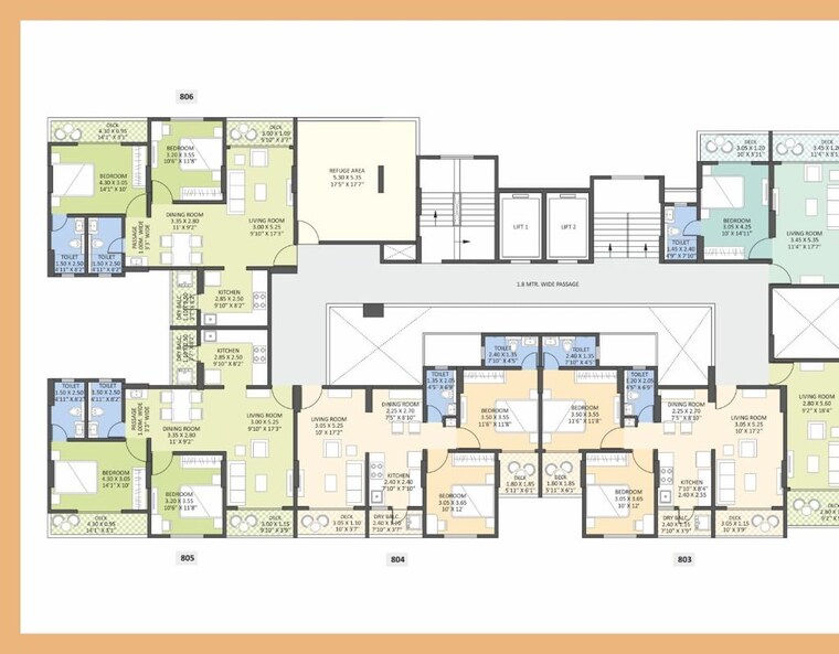 Floor Plan, kakkad-kailash-kutir 2 Bedroom 800 Sq.Ft. Apartment In Wanwadi Pune 10598582