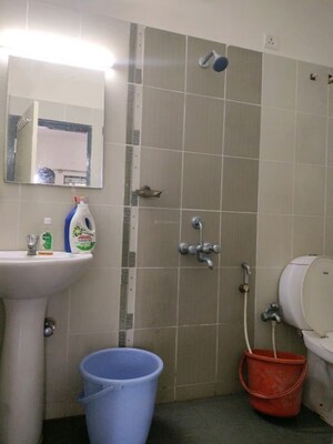 Bathroom in 2 BHK Apartment at Aakruthi Sowmya Sarovar, Hebbal – for Rent