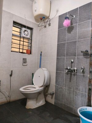 Bathroom in 2 BHK Apartment at Aakruthi Sowmya Sarovar, Hebbal – for Rent