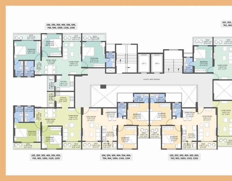 Floor Plan, kakkad-kailash-kutir 3 Bedroom 1200 Sq.Ft. Apartment In Wanwadi Pune 10598629