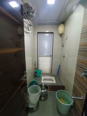 Bathroom in 2 BHK Apartment at Shanti Green Palms, Ghansoli – for Rent