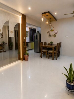 Living Room in 3 BHK Apartment at Akshar Green World, Dighe – for Sale