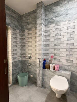 Bathroom in 3 BHK Apartment at Akshar Green World, Dighe – for Sale