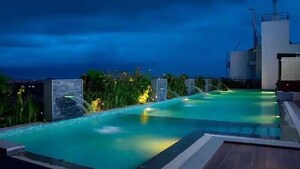 Swimming Pool in 2 BHK Apartment at Goyal And Co Footprints, Jakkuru – for Rent