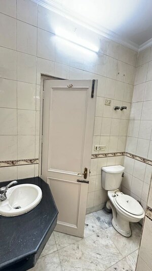 Bathroom in 3 BHK Builder Floor at East Of Kailash – for Rent