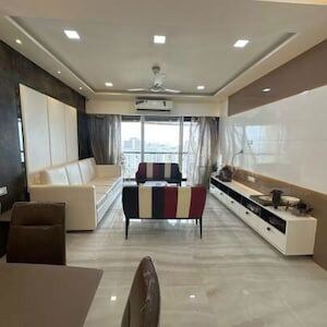 Living Room in 5 BHK Apartment at Raiaskaran Parthenon, Andheri West – for Rent