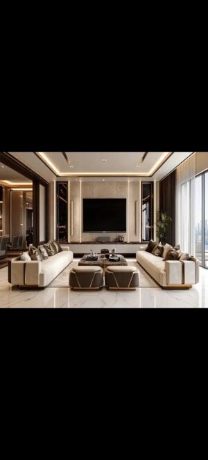 Living Room in 4 BHK Apartment at Lokhandwala – for Sale