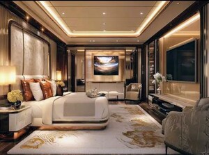 Living Room in 4 BHK Penthouse at Bandra West – for Sale