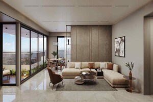 Living Room in 6+ BHK Penthouse at DLF The Dahlias, Sector 54 – for Sale