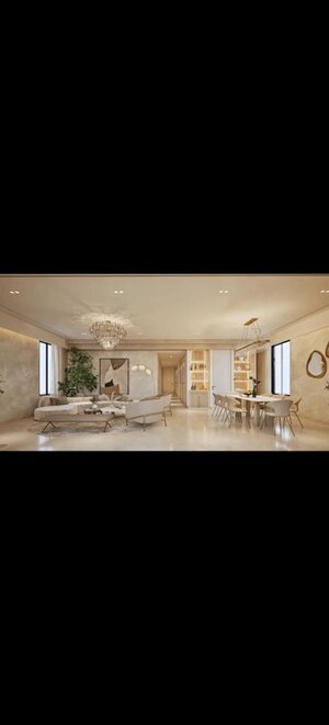 Living Room in 4 BHK Apartment at Panchshil Omnia Residences, Bandra West – for Sale