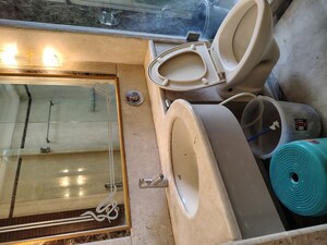 Bathroom in 3 BHK Apartment at L Nagpal Jaswant Heights, Khar West – for Rent