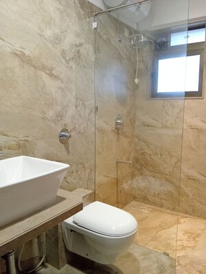 Bathroom in 3 BHK Apartment at Radius 64 Greens, Santacruz West – for Rent
