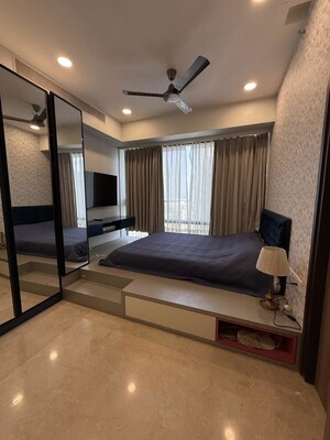 Living Room in 4 BHK Apartment at Lodha The Park, Worli – for Rent