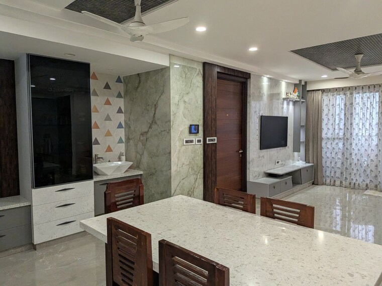Living Room, trendset-jayabheri-elevate 3 Bedroom 2325 Sq.Ft. Apartment In Madhapur Hyderabad 10599909