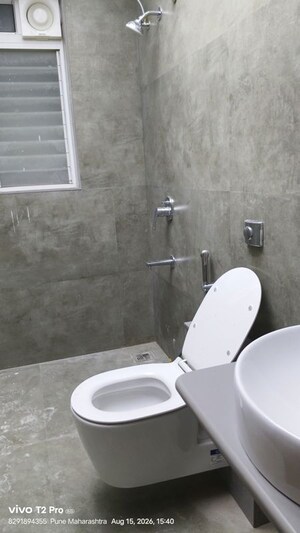 Bathroom in 2 BHK Apartment at Northcape Venicia, Baner – for Rent