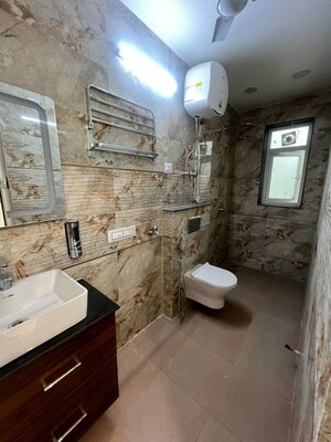 Bathroom in 3 BHK Apartment at Sector 18 Dwarka – for Rent