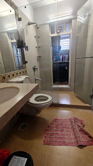 Bathroom in 3 BHK Apartment at Ansal Heights, Worli – for Rent