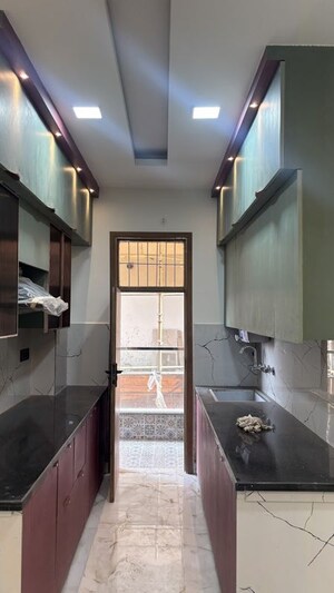 Kitchen in 2 BHK Builder Floor at Kingson Green Villa Phase 2, Panchsheel Green – for Sale