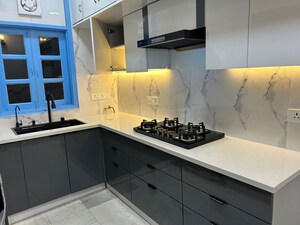 Kitchen in 2 BHK Builder Floor at Anand Niketan – for Rent