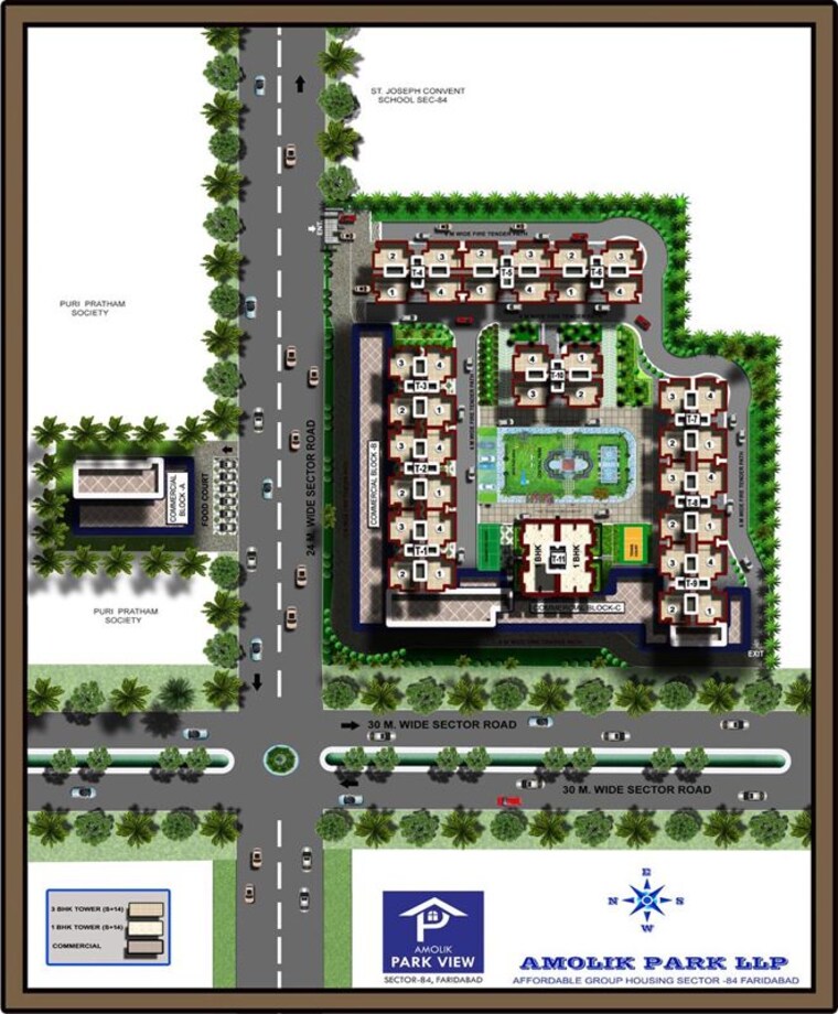 Master Plan, sector 84 3 Bedroom 850 Sq.Ft. Apartment In Sector 84 Faridabad 10600487