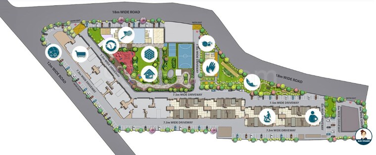 Master Plan, mahindra-happinest-tathawade-phase-1 2 Bedroom 620 Sq.Ft. Apartment In Tathawade Pune 10600685