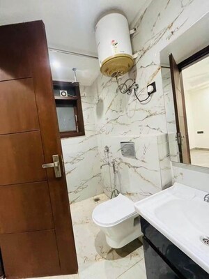 Bathroom in 3 BHK Apartment at Chattarpur – for Rent