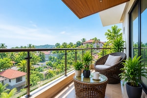 Balcony in 3 BHK Villa at Panampilly Nagar – for Sale
