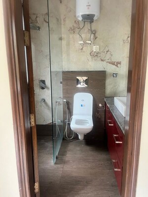 Bathroom in 3 BHK Builder Floor at Navjeevan Vihar – for Rent