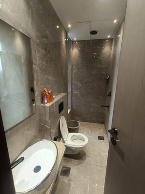 Bathroom in 3 BHK Apartment at Vasant Valley Complex, Malad East – for Rent