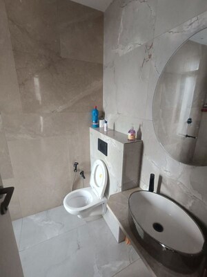 Bathroom in 3 BHK Apartment at Vasant Valley Complex, Malad East – for Rent