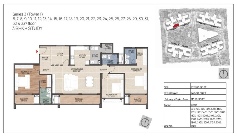 Floor Plan, mana-the-right-life 3.5 Bedroom 2325 Sq.Ft. Apartment In Sarjapur Road Bangalore 10599806