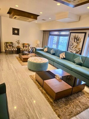 Living Room in 4 BHK Apartment at Paradigm Green Acrres, Bandra West – for Rent