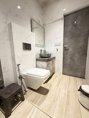 Bathroom in 3.5 BHK Apartment at Tarapore Gardens, Andheri West – for Rent
